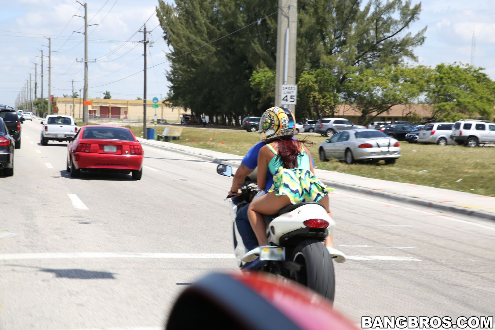 Riding naked on motorcycles
