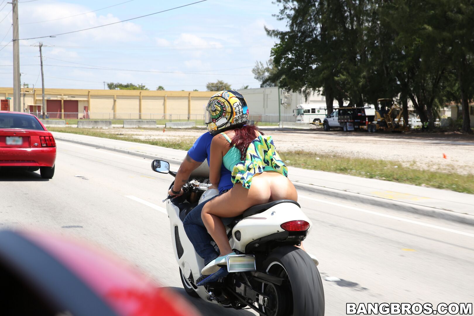 Riding naked on motorcycles