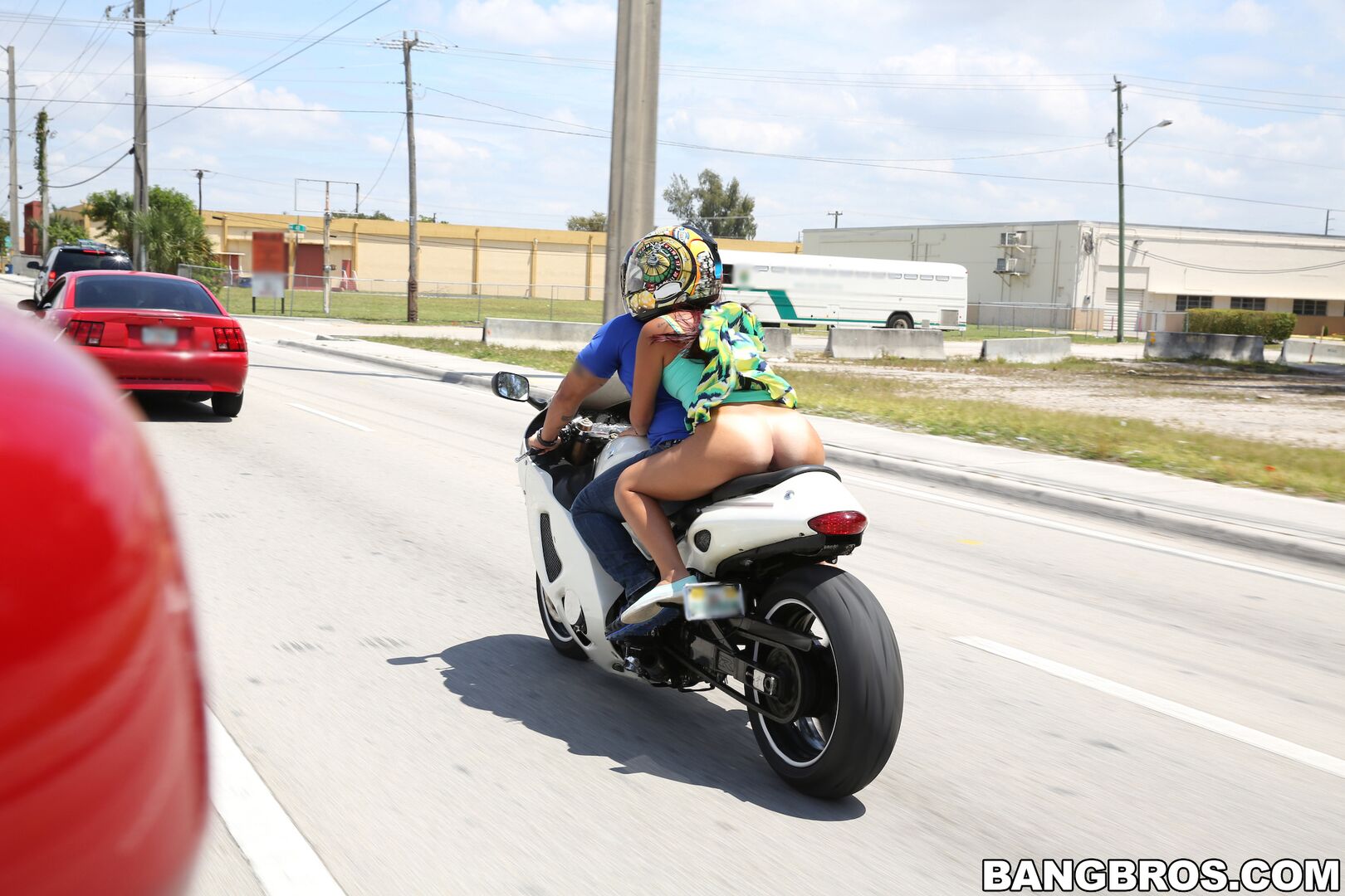 Riding naked on motorcycles
