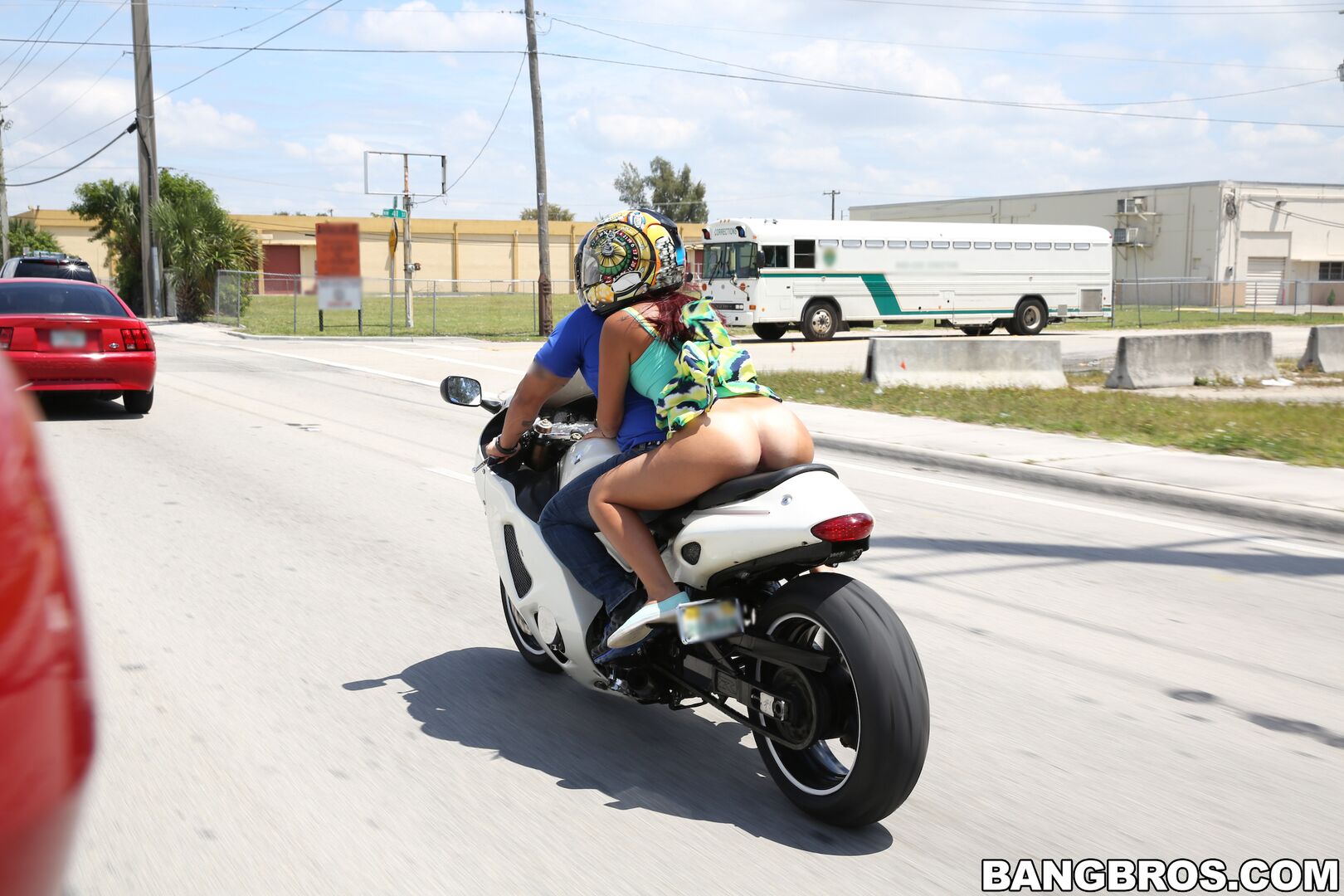 Riding naked on motorcycles