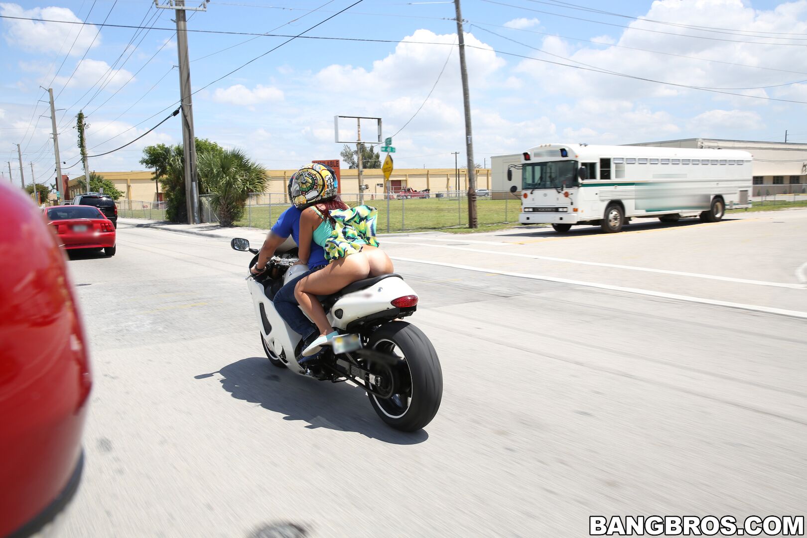 Riding naked on motorcycles