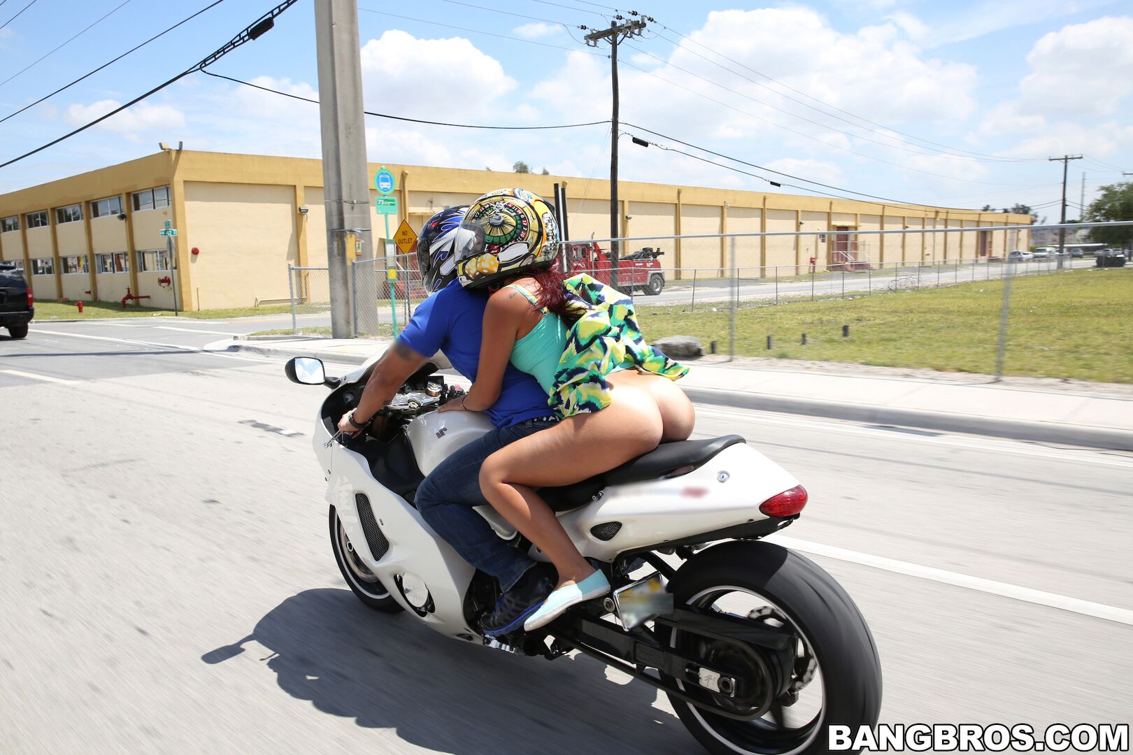 Riding naked on motorcycles