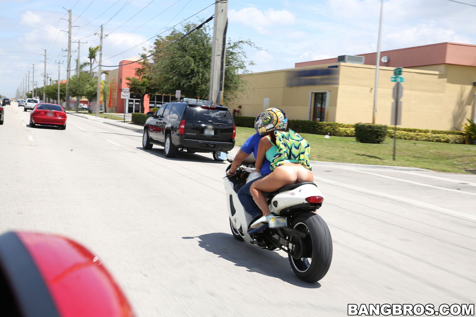 Riding naked on motorcycles