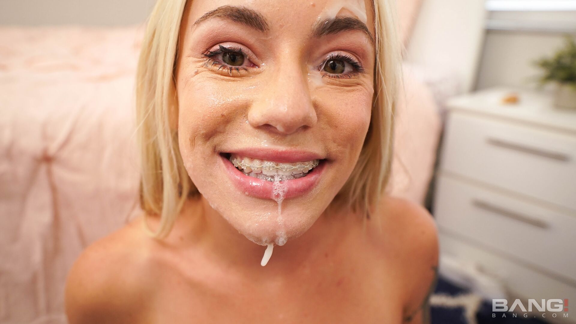 Knightly Rose Takes A Dildo In A Public Bathroom Before Getting Fucked