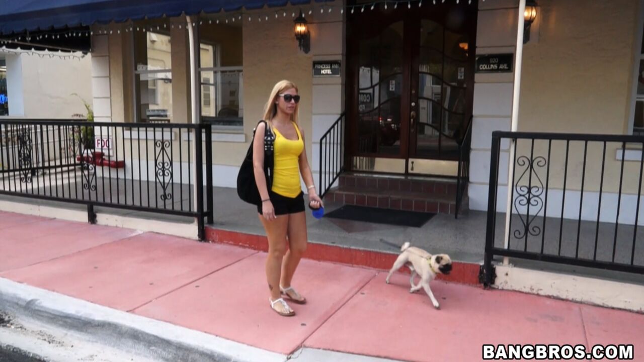 Cute Blondie Gets Tricked on the Bus