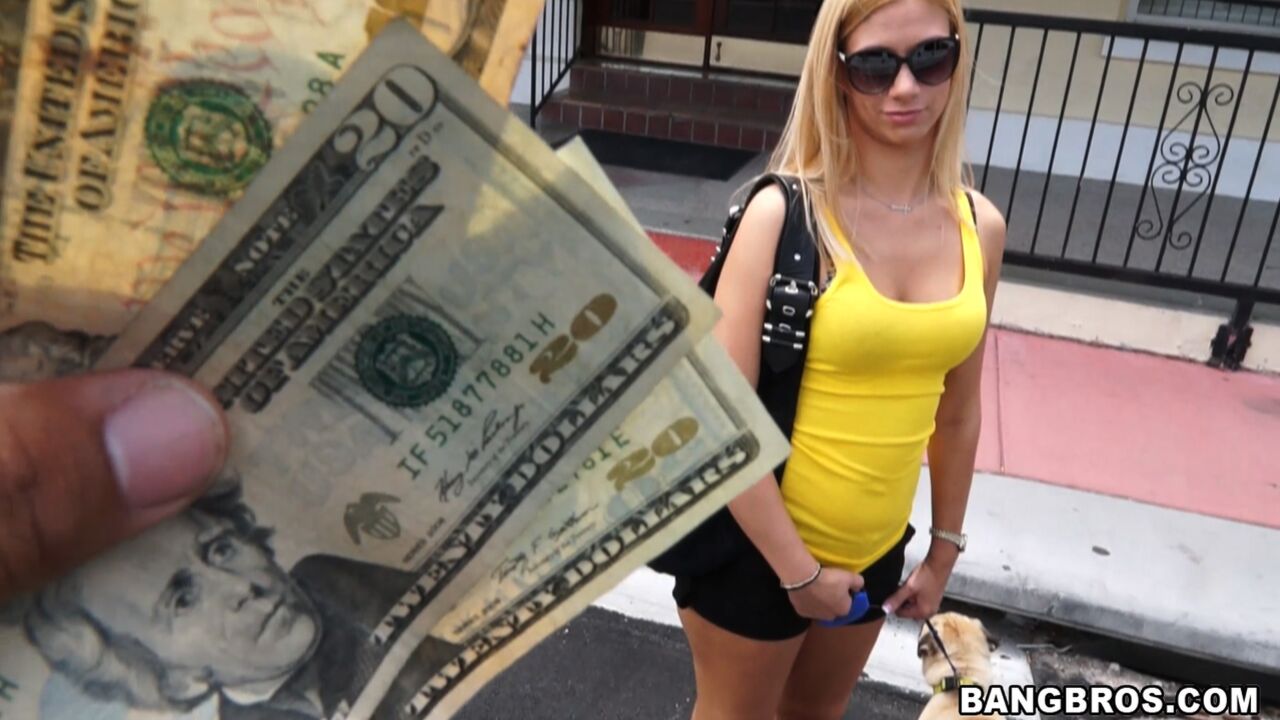 Cute Blondie Gets Tricked on the Bus
