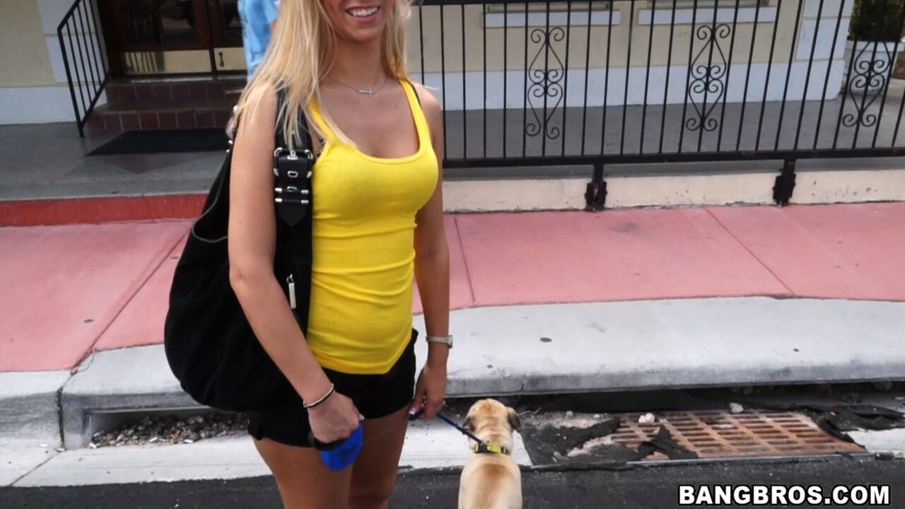 Cute Blondie Gets Tricked on the Bus