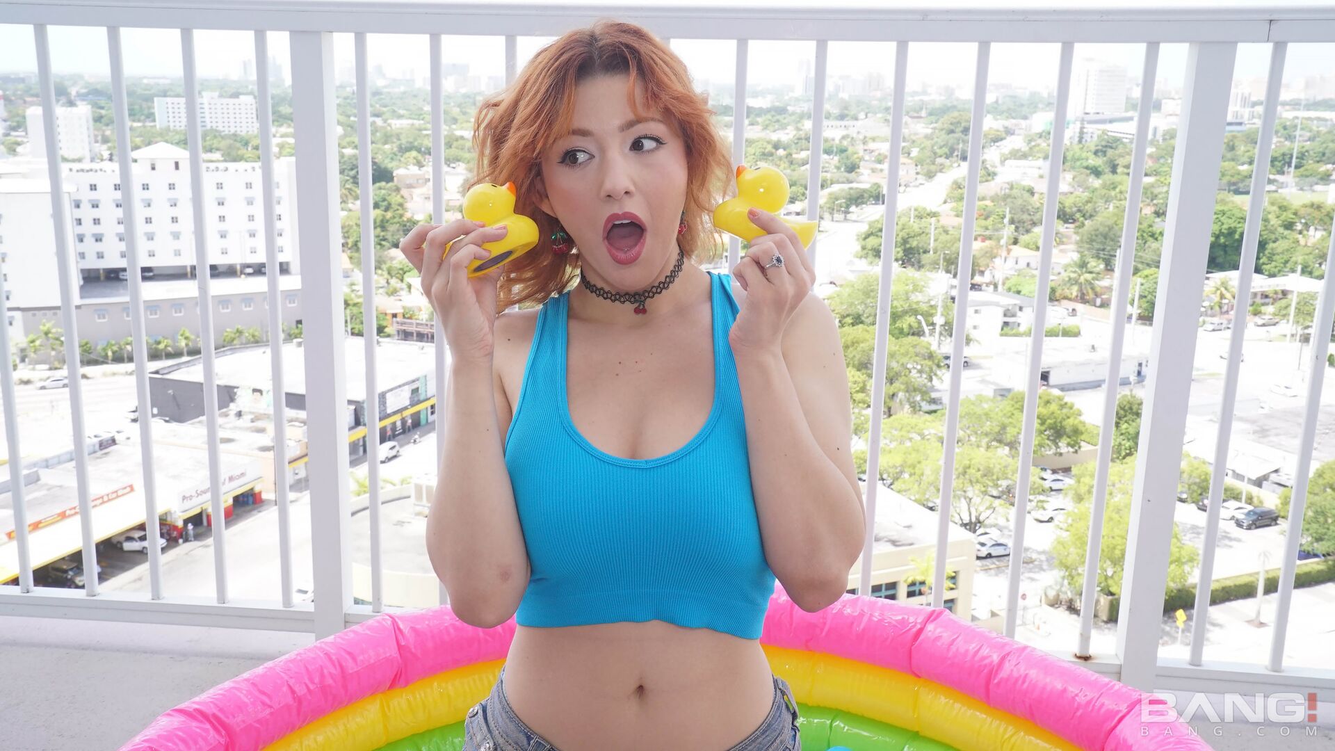 Big Titted Redhead Keely Rose Gets Fucked On A Floatie