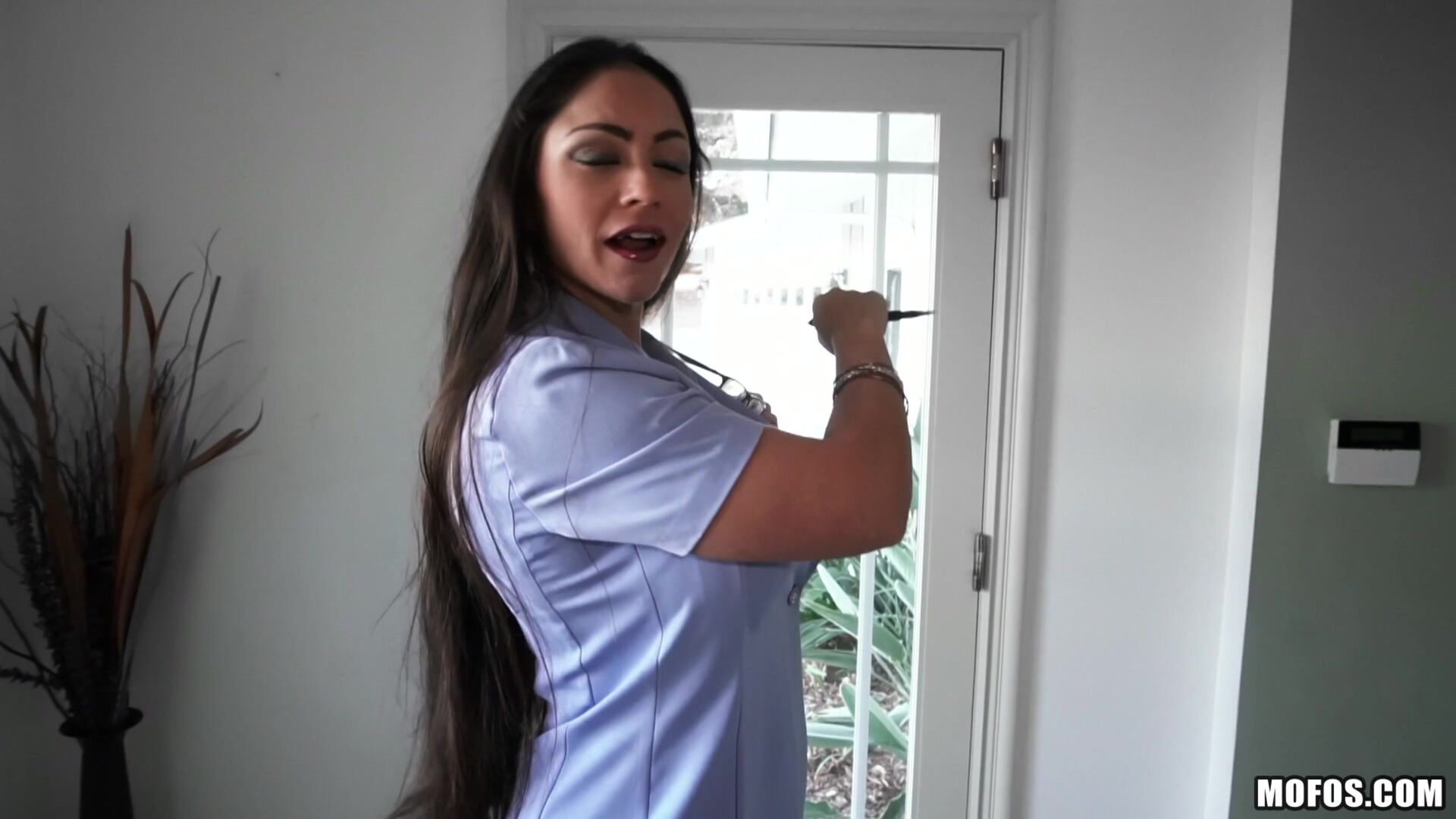 Big Tit Latina Blows Client