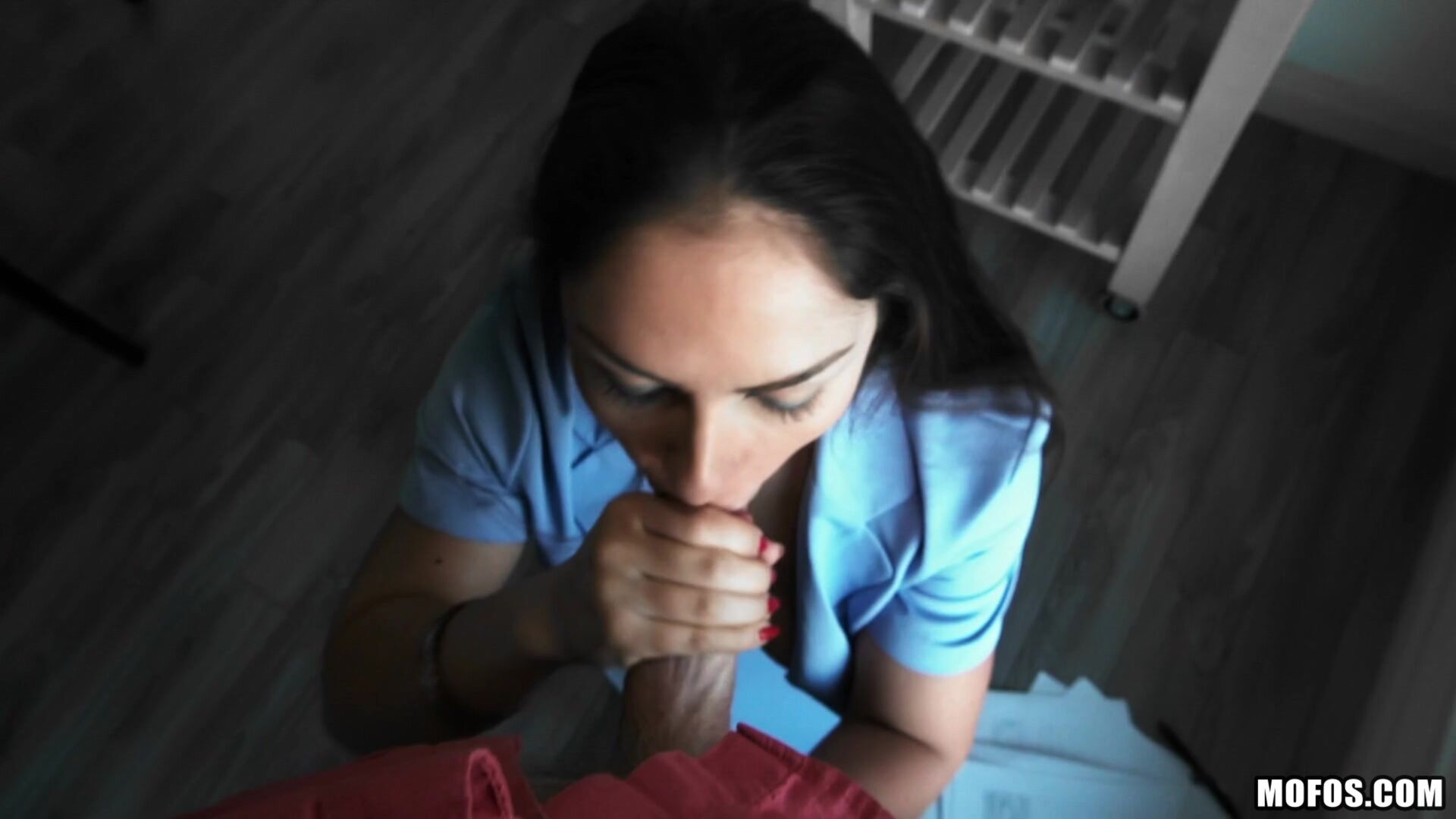 Big Tit Latina Blows Client