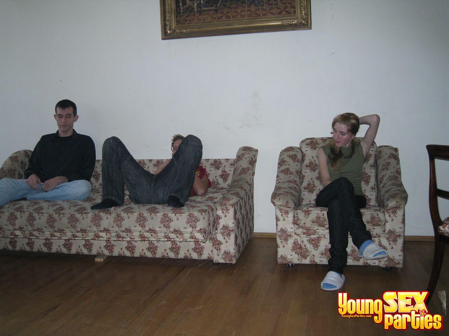 TWO GUYS DOUBLE-FUCK EAGER TEEN BLONDE