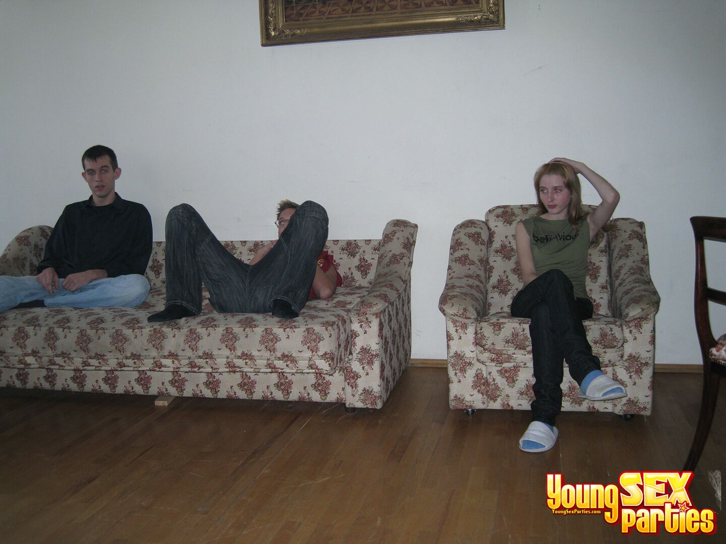 TWO GUYS DOUBLE-FUCK EAGER TEEN BLONDE