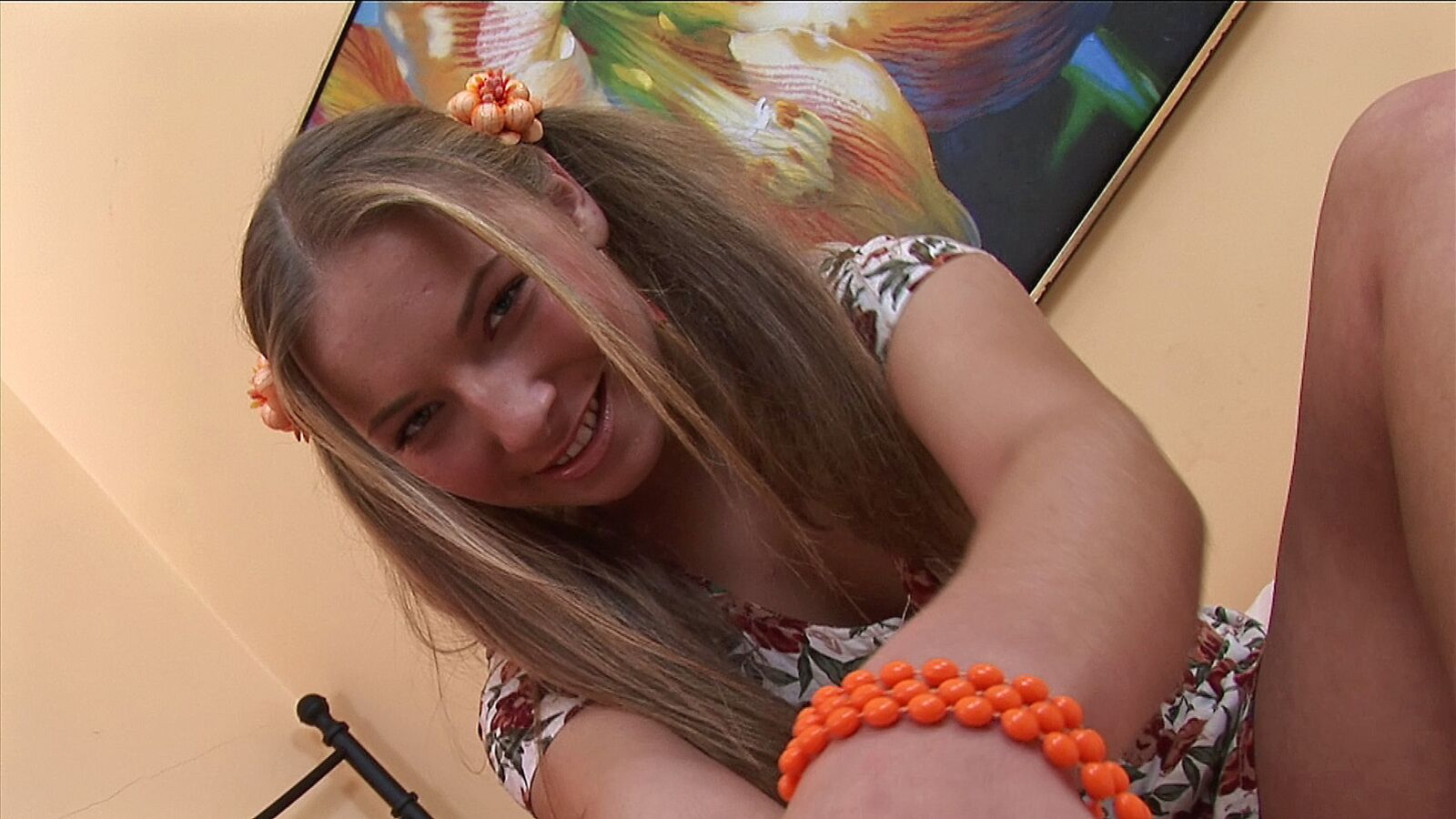 Cute Pig-tailed Teen Teases You With Her Sexy Feet