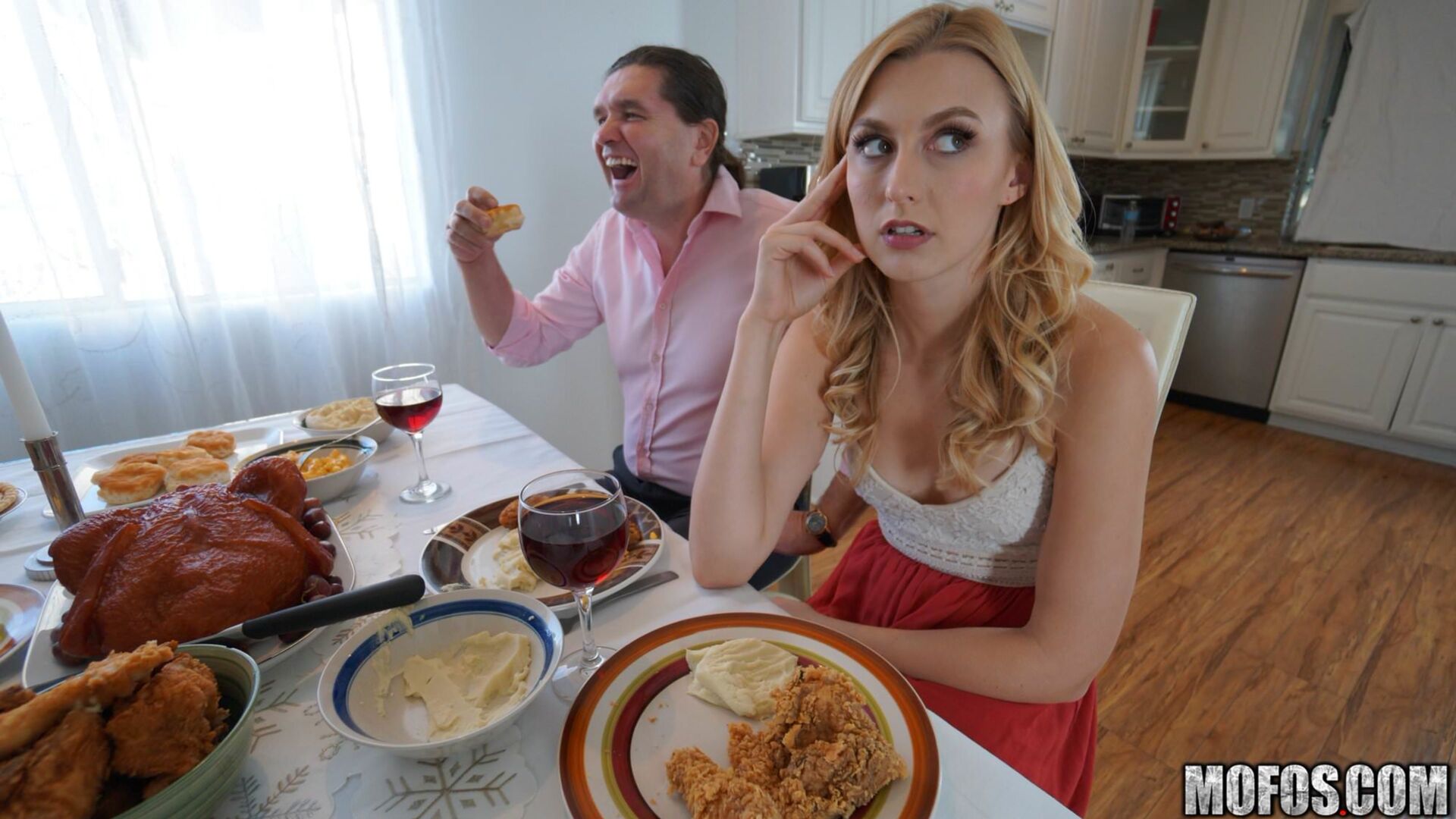 Alexa and Valentina Give Deepthroat BJ