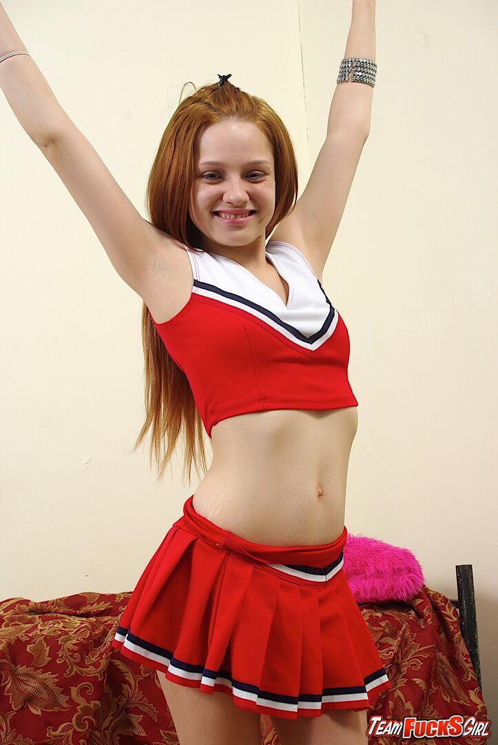 Cheerleader Twirls Big Beef Batons