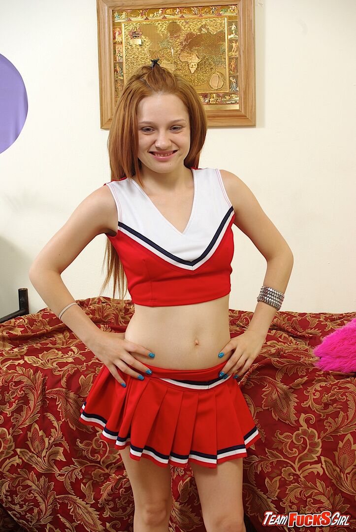 Cheerleader Twirls Big Beef Batons