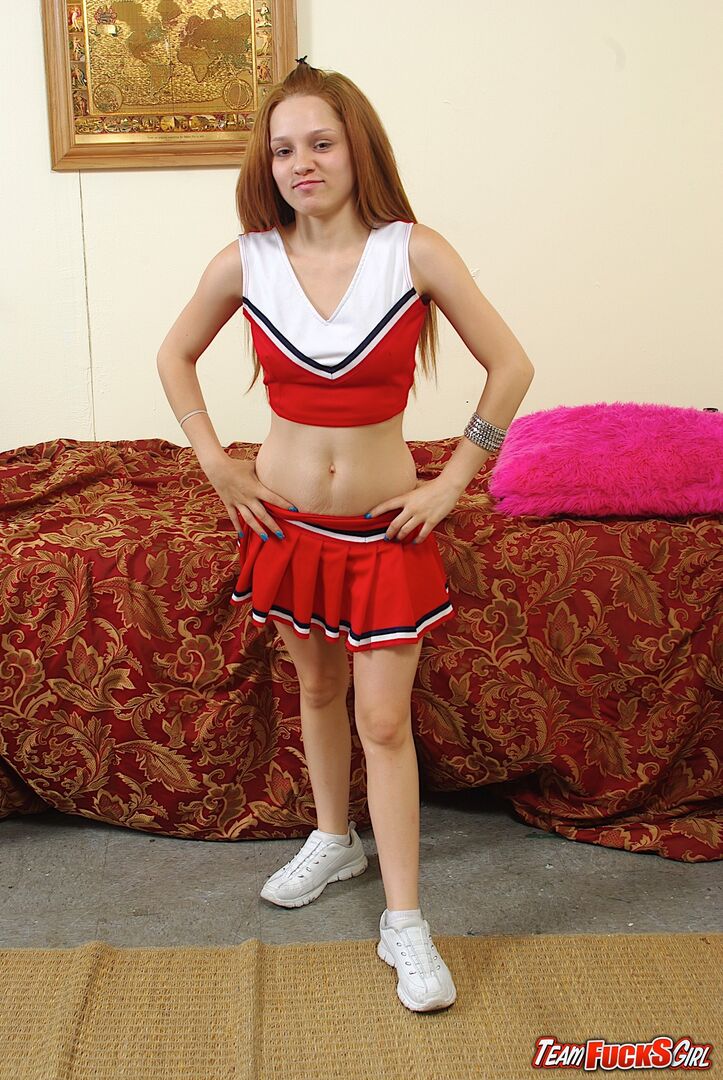 Cheerleader Twirls Big Beef Batons
