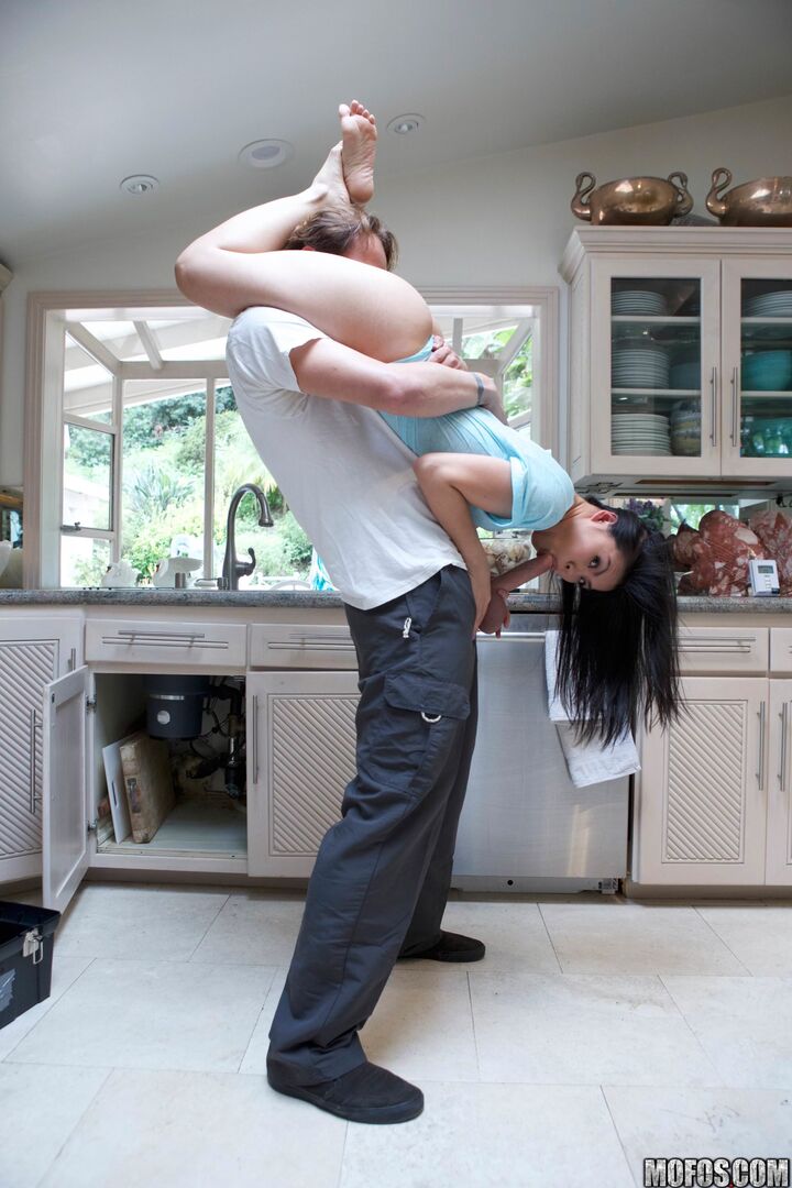 Petite Asian Stuffed with Cock