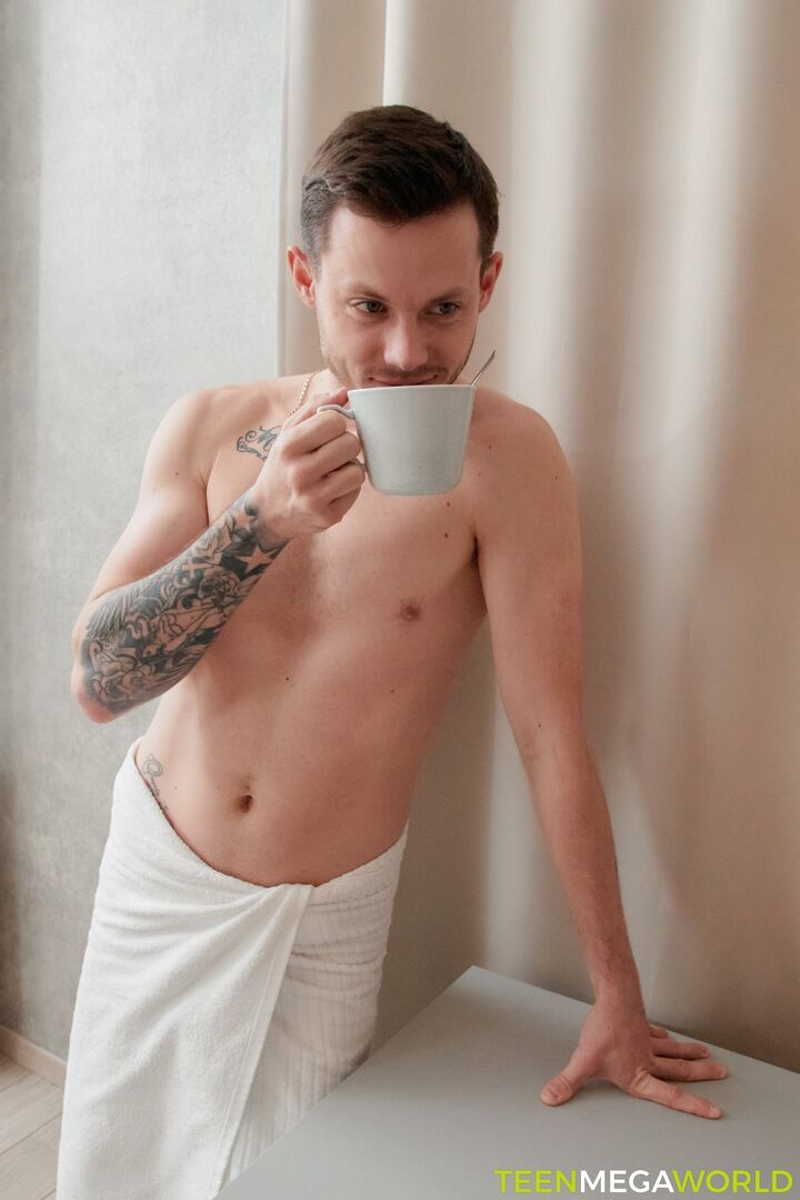 Naked lovers talk in bed