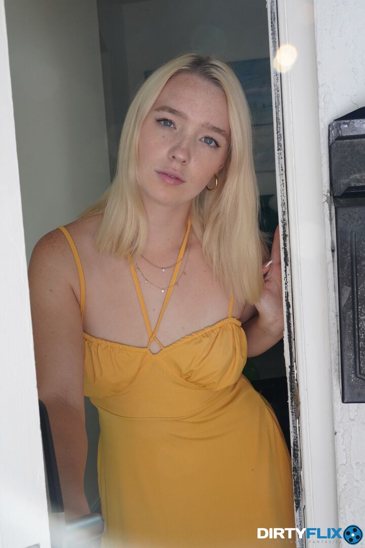 Blonde riding cock out of debt
