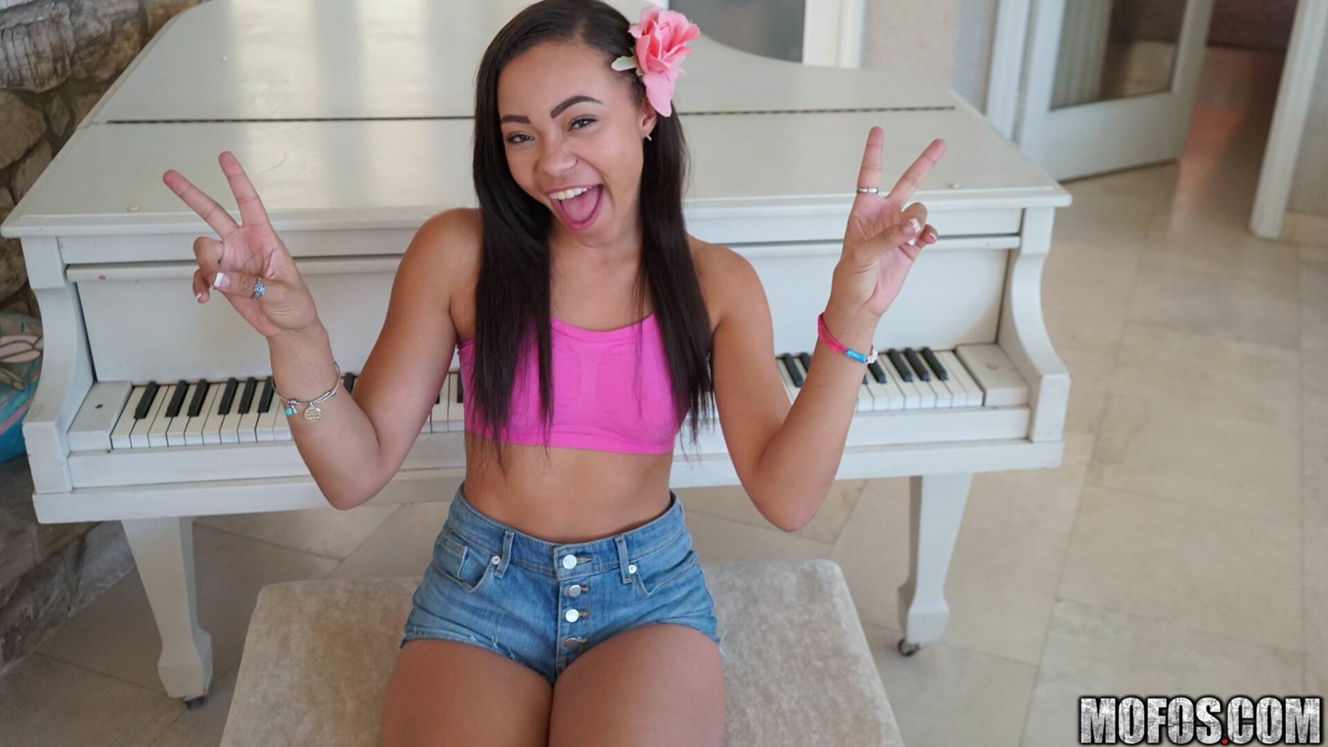 Giggly Latina in Piledriver