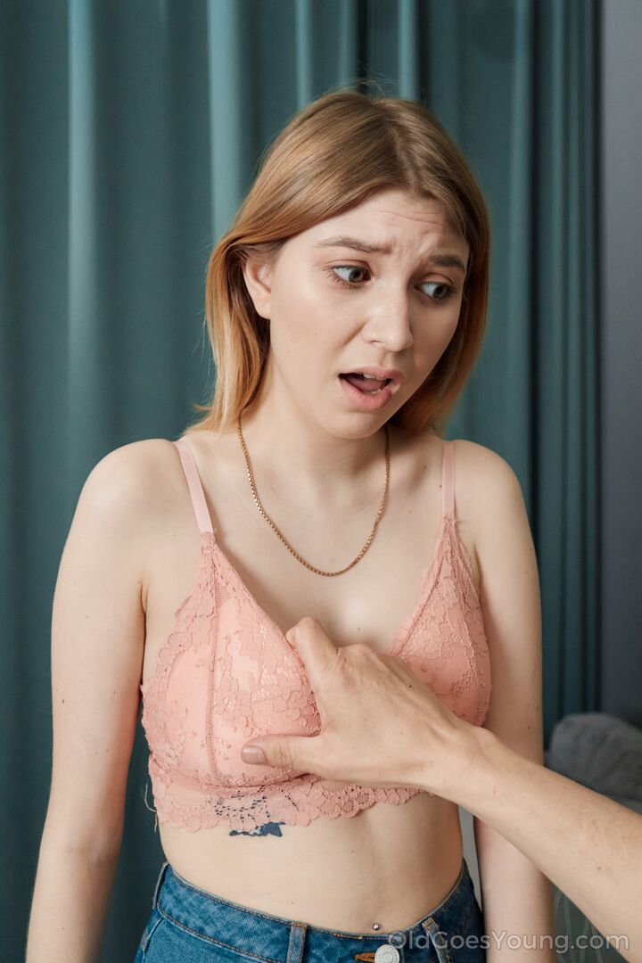 Stepdad punishes his naughty stepdaughter
