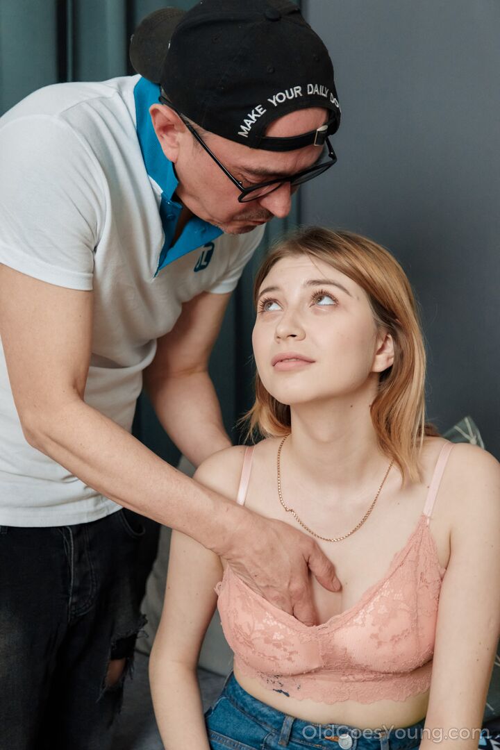 Stepdad punishes his naughty stepdaughter