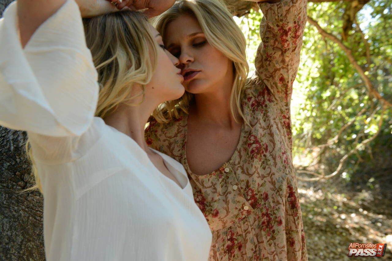 Hot lesbians doing it outdoors
